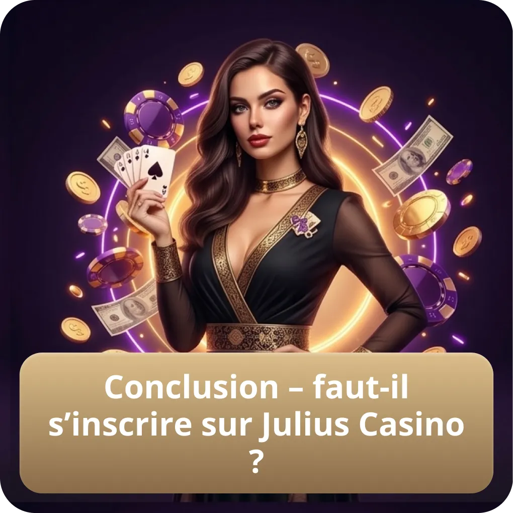 Conclusion – faut-il s'inscrire sur Julius Casino ?