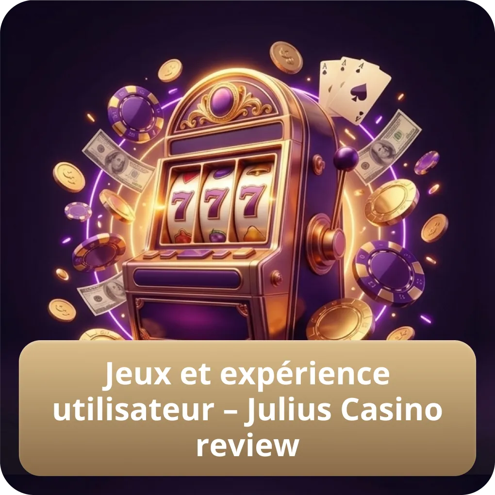 Jeux et expérience utilisateur – Julius Casino avis