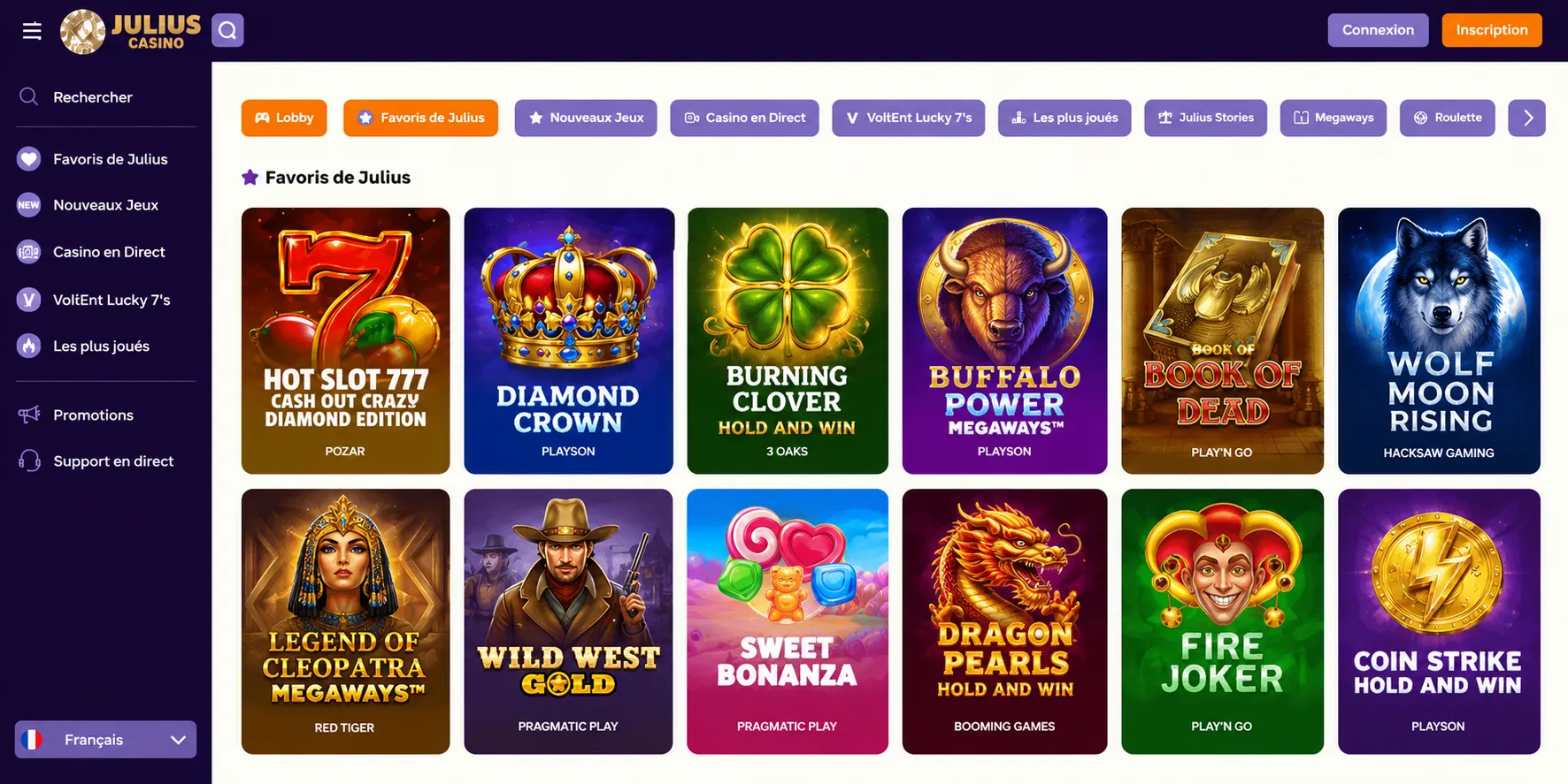 Julius Casino avis jeux et expérience utilisateur