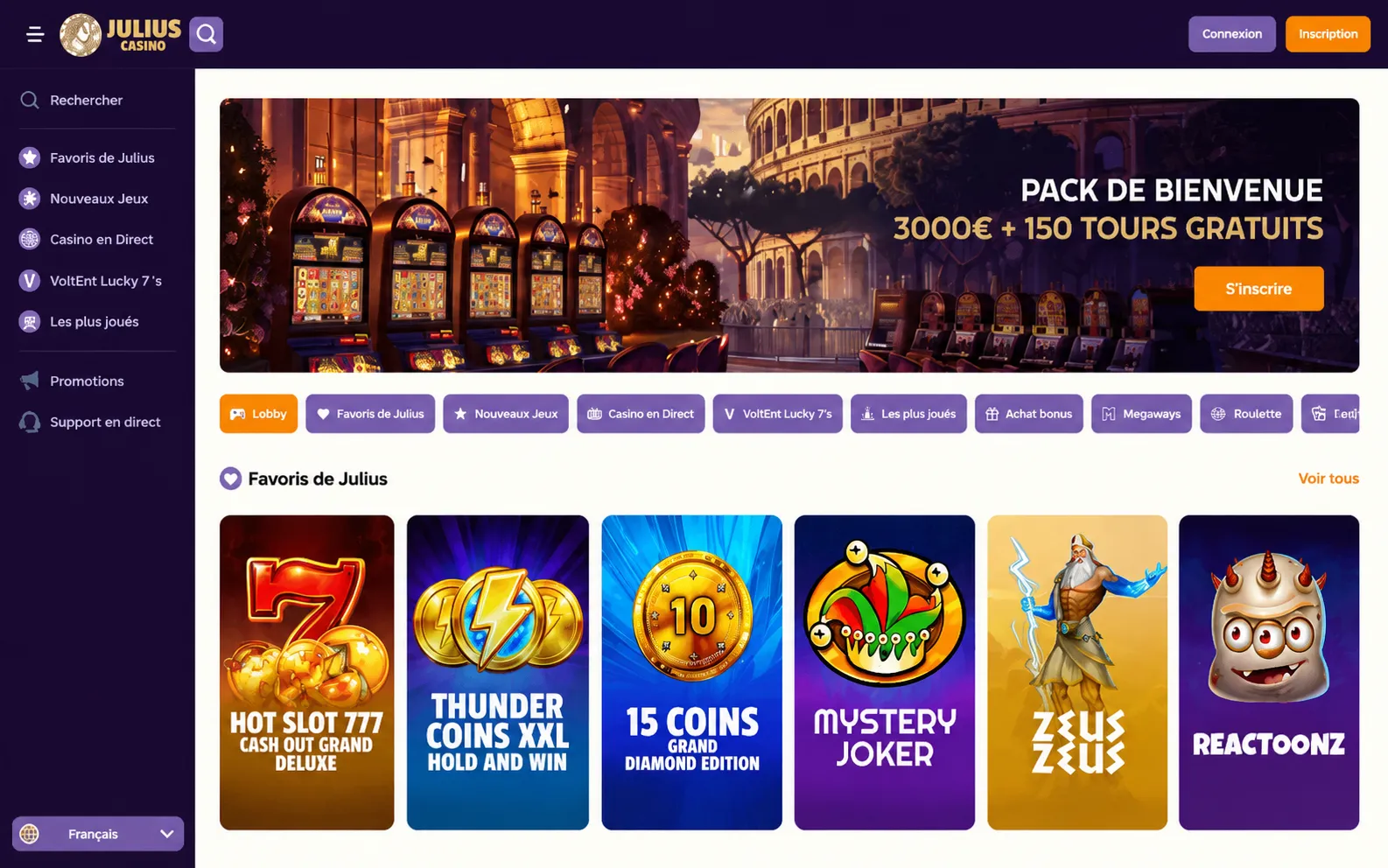 Promotions régulières & programme VIP – bonus Julius Casino