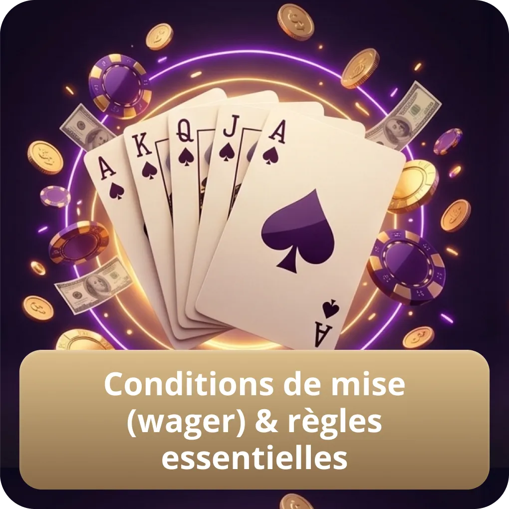 Conditions de Mise (Wager) & Règles Essentielles